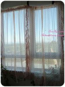 Ruffle Edge Polka Dot Sheer Pull Up Curtain 140x185cm  
