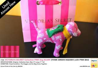 Victorias Secret DOGS Think Green, SCARF + FREE Bag SUPERB CONDITION 