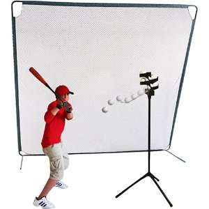   Soft Toss Pitching Machine and Monster Practice Net