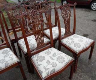 QUALITY CHIPPENDALE REPRO MAHOGANY CHAIRS 5 AVAILABLE  