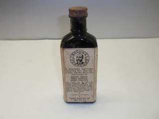   Compound Expectorant Animal Medicine Glass Bottle with Label Old