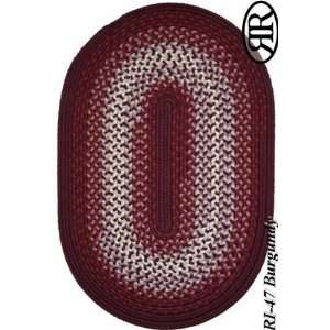   Collection Burgundy Red Round Braided Area Rug 6.00.: Home & Kitchen