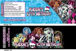Monster High Birthday Party Invitations and Favors  