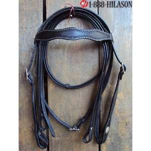   Leather Tack Horse Bridle Headstall Reins 022