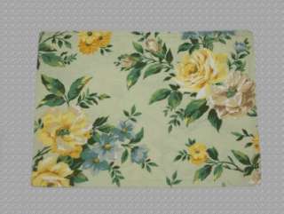 Martha Stewart Yellow Roses on Green Placemat Last One  