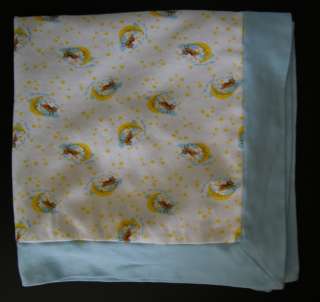 Mary Engelbreit Cow Jumped Over the Moon Blue Baby Security Blanket