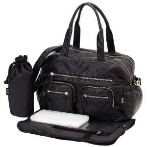  OiOi Carry All Style Diaper Bag   Black Faux Lizard Baby