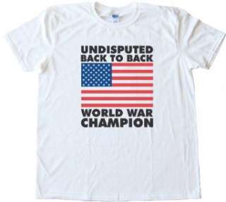   to Back World War Champion USA Tee Shirt Gildan Softstyle: Clothing