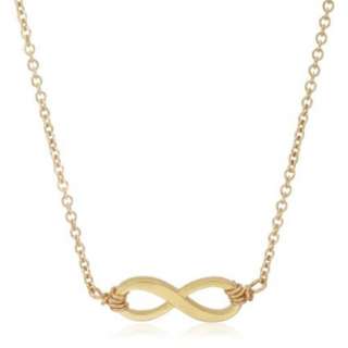 Dogeared Infinity Charm 14k Gold Dipped Sterling Silver Necklace, 18 