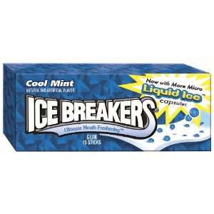 Ice Breakers Gum, Cool Mint, 15 Count Grocery & Gourmet Food