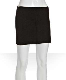 Nili Lotan charcoal wool cashmere mini skirt  