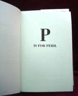 SIGNED Sue Grafton P IS FOR PERIL Detective Hardcover  
