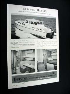 Bristol Boats Marlin cruiser boat yacht 1960 print Ad  
