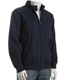 Joseph Abboud navy cotton zip front barracuda jacket   up to 