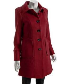 Elie Tahari red wool Lori seam detail coat  BLUEFLY up to 70% off 