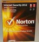 Internet Security 2012 Norton 3 PCs CD Serial Key Brand NEW  