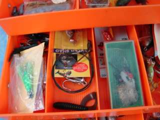   93 Woodstream Tackle Box Full Of Old Fishing Equipment Lures  