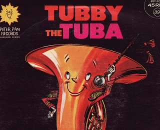 VINTAGE Peter Pan Records TUBBY THE TUBA 45RPM Children  