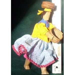    South American Folk Art Wooden Carved Figurine 