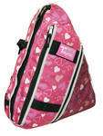 Messenger Sling Body Bag Backpack Pink Hearts  