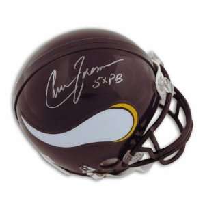   Foreman Autographed Minnesota Vikings Mini Helmet Inscribed 5X PB