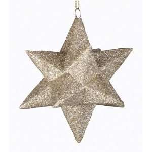   Accents Carved Gold Moravian Star Christmas Ornaments