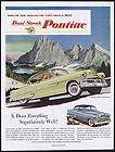 1953 Pontiac Two Tone 2dr Vintage Print Car Ad  