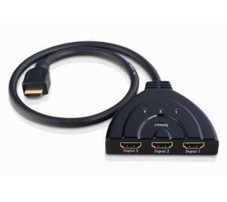 Port AUTO HDMI SWITCH SWITCHER SPLITTER HUB HD 1080p w/1.5 Cable 