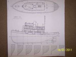 harbor tug ship boat model boat plan  