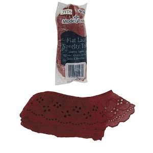  10 Bags of Red Flat Lace Novelty Trim 9