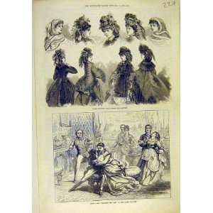   1871 Paris Fashions Ladies Hats Mantles Theatre Scene: Home & Kitchen