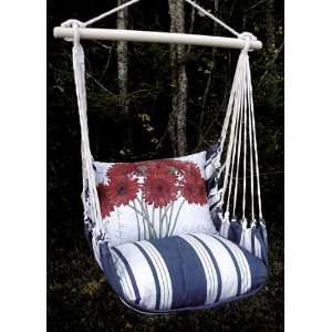   Marina Stripe Geranium Hammock Chair Swing Set: Patio, Lawn & Garden