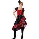 adult red can can saloon girl costume xl fancy dress