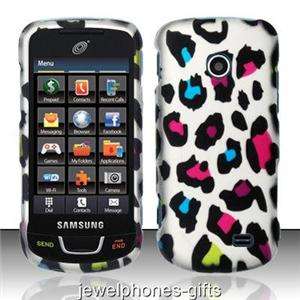  Samsung T528G (StraightTalk) Colorful Leopard Rubberized Hard Phone 