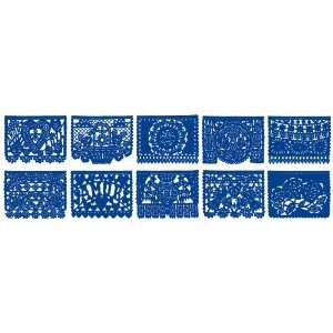  Solid Dark Blue All Occasion PAPERPapel Picado Banner 