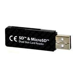 MicroSD HC + SDHC Dual Memory Card Reader USB FOR 1GB 2GB 4GB 8GB 16GB 