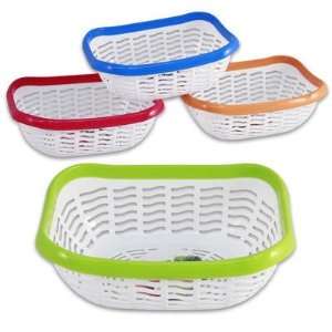 4pc Assorted Color Plastic Baskets 10.5L  Kitchen 