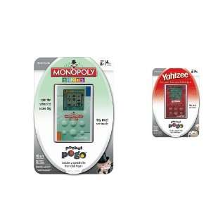   Pocket Pogo Yahtzee & Monopoly Hand Held Game Combo Set Toys & Games