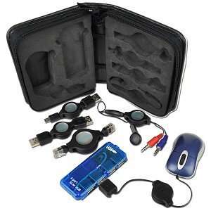  T900 6 Piece Portable USB Travel Kit w/3D Optical Mouse, 4 