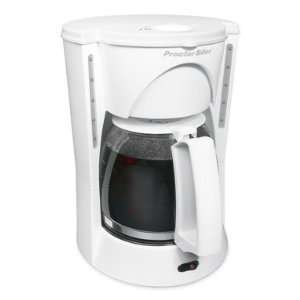 Proctor Silex Coffeemaker 12 Cup White Permanent Filter Included