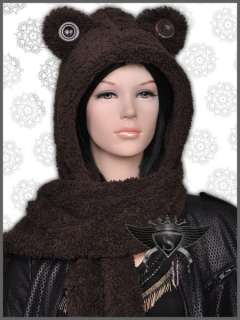   Gothic Soft Lady Hooded Shawl Scarves Wrap Snowboard Funny Idio  