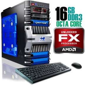   2221DBUQ, AMD FX Gaming PC, W7 Home Premium, Black/Blue: Electronics