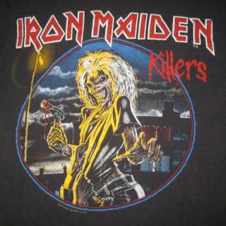 1981 IRON MAIDEN VINTAGE KILLERS PROMO T SHIRT tour OG  