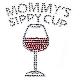   Rhinestone Transfer/MOMMYS SIPPY CUP w/ Wine Glass 