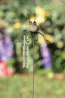 Measure rain fall with this quaint River Stone spider critter. Comes 