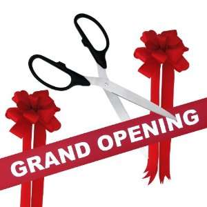   Ribbon Cutting Scissors with 5 Yards of 6 Red Grand Opening Ribbon