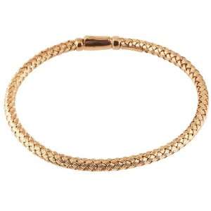  Sterling Silver Rose Gold Plated Braided Bracelet Jewelry