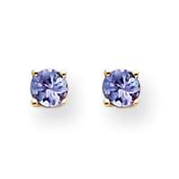 New Beautiful Gemstone 14k Gold Tanzanite Earrings  