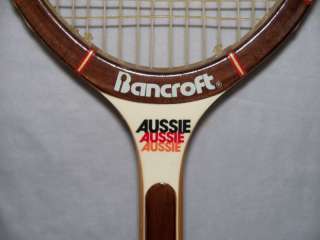Vintage Wood Tennis Racquet  Bancroft Aussie  