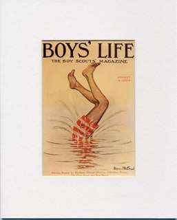 Norman Rockwell BSA Boy Scout Print BOY DIVING 1915  